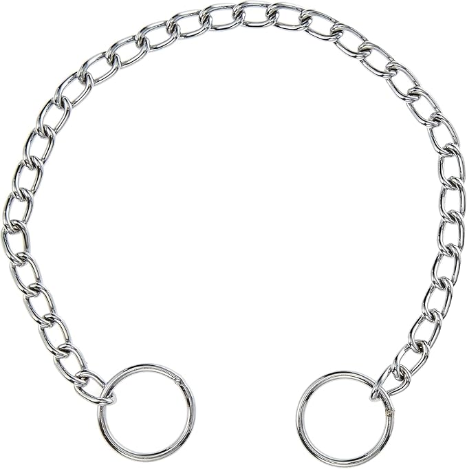 Hamilton Metal Slip Link Choke Chain Dog Collar, Fine 2.0mm x 12"
