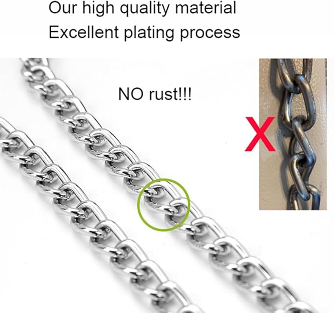Chocker Collar for Dog,Dog Chain Collars,Metal Slip Link Training Heavy Duty Dog Collar Martingale Puppy Collars for XXS XS Small Medium Large Big XL Breed Dogs Silver XXS