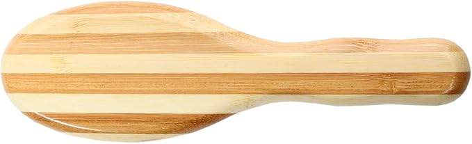 Bass Brushes | The Green Brush | Style & Detangle Pet Brush | 100% Bamboo Pin | Pure Bamboo Handle | Small Oval | Striped Finish | Model 15P