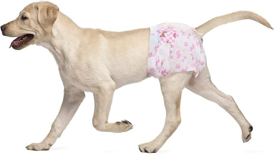 Dono Disposable Dog Diapers Female, Super Absorbent Doggie Diaper, Rapid-Dry Gel Technology Puppy Diapers, Leak-Proof Fit for Doggy Cat in Heat, Excitable Urination, Incontinence, Large
