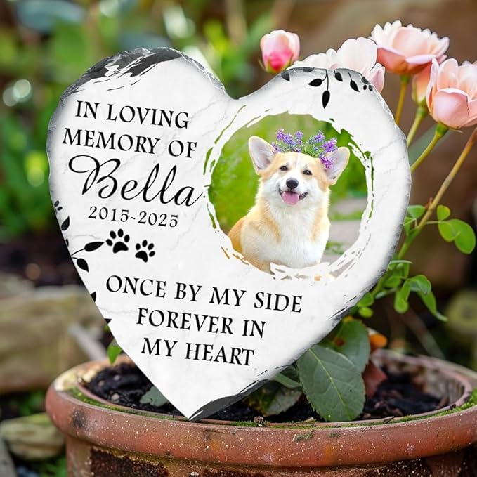 Personalized Dog Memorial Gifts for Loss of Dogs Sympathy Gift, Dog Memorial Stone, Pet Loss Gifts, Pet Memorial Stones for Dogs Cemetery Decorations for Grave, Cat Sympathy Gift, Stone 3