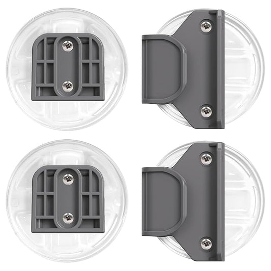 HAMOPY Auto-Lock Retractable Baby Gate Replacement Free-Punch Parts, Original Hardware Set (Including 2 x Latches + 2 x Brackets) Only Fit 55“&71” Auto-Lock Baby Gate(Grey)