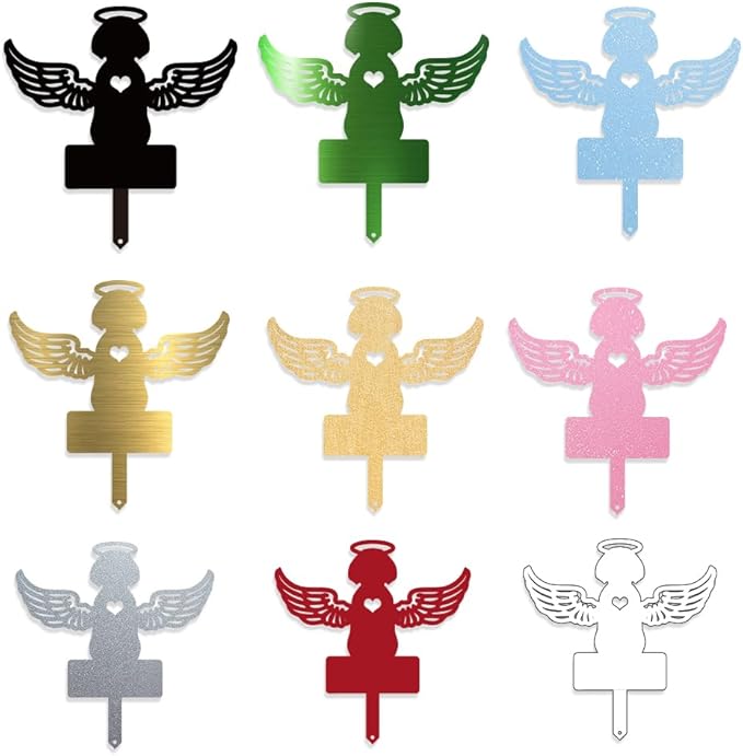 Personalized Pet Dogs Metal Grave Markers Signs Stake, Angel Dog Pet Loss Memorial Gift at Dog Tombstones Headstones Garden Outdoor, Sympathy Cemetery Gift for Lost Loved, 8inch, black