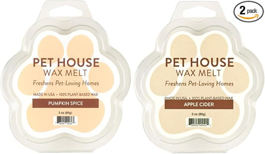 One Fur All Pet House Scented Wax Melts for Warmer - Long-Lasting Pet Friendly Plant Based Soy Wax Melts - Apple Cider and Pumpkin Spice