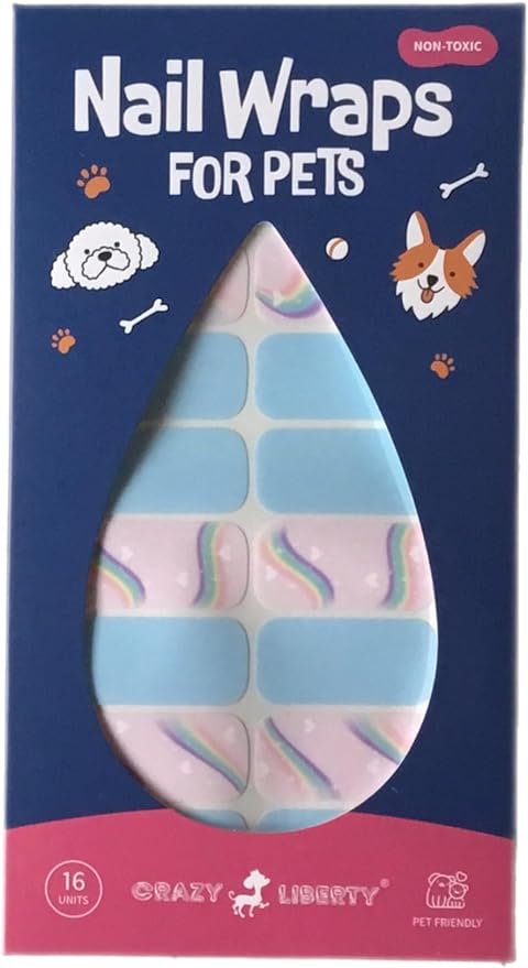 Pet Nail Wraps (Easter Rainbow)