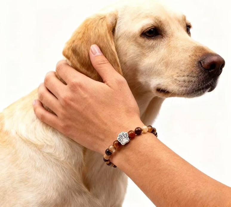 LINGYUAN Pet Memorial Gifts for Dogs Cats, Pet Memorial Bracelet, Remembrance Pet Loss Sympathy Gift for Cat Dog Lovers, Bereavement Gifts for Loss of Pet