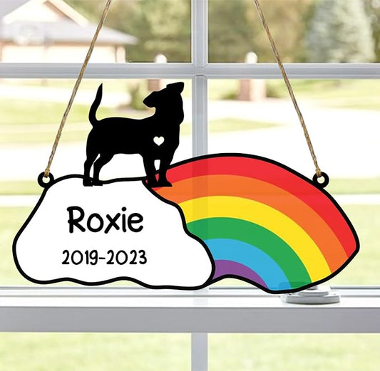 LOVELYPOD Rainbow Bridge Pet Memorial Gifts for Dogs, Dog Memorial Gifts for Loss of Dogs, Remembrance Gift, in Memory of Dog Gifts Lover, Loss of cat Sympathy Gift (Design 03)