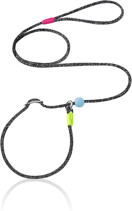 Slip Lead Dog Leash, Adjustable Slip Lead with Aviation Aluminum Anti-Choking Stopper, Lightweight Pet Training Lead