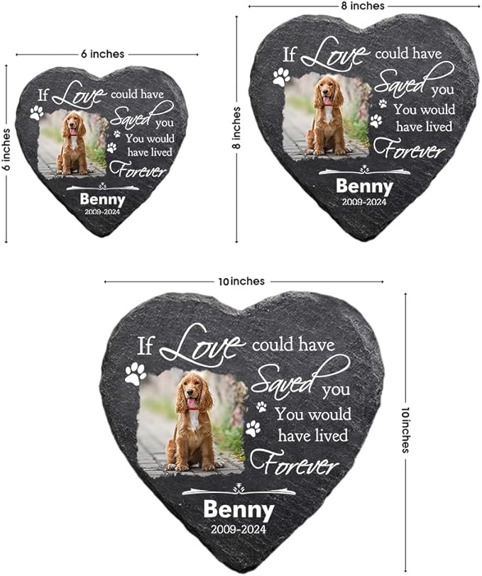 Personalized Dog Memorial Stone, Pet Memorial Gifts, Pet Loss Gifts, Pet Memorial Stones, Cemetery Decorations for Grave, Cat Memorial Gifts, Gifts for Cat Lovers