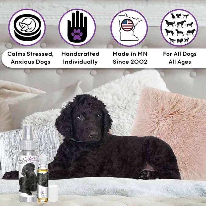 The Blissful Dog Curly-Coat Retriever Relax Roll-ON Aromatherapy for Dogs - Anxiety Relief for Dogs