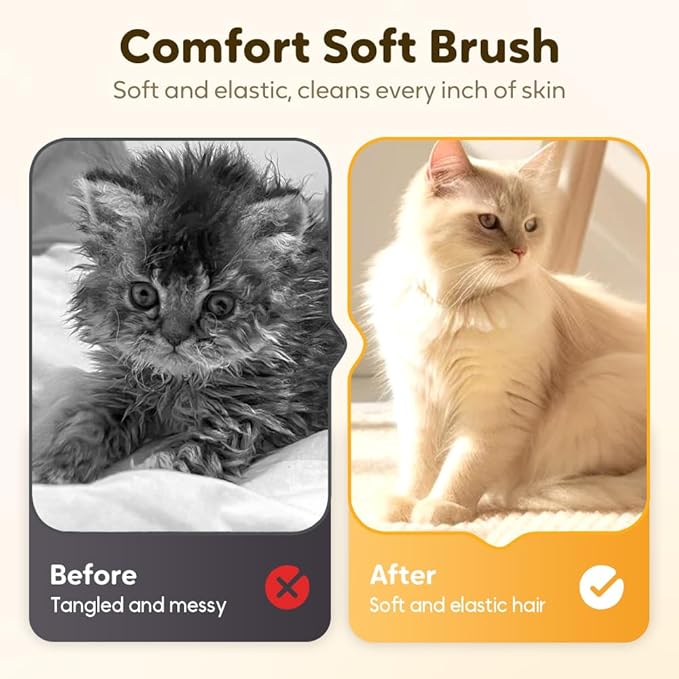 3 in 1 Pet Grooming Brush with Fine Mist Spray, Deshedding Tool for Dogs & Cats, Hair Removal Grooming Tool for Long Short Hair Pets (Green)