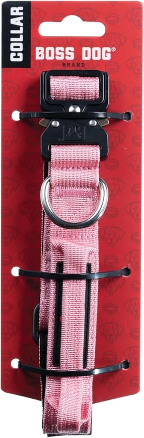 Boss Dog Tactical Collar, Pink, Small
