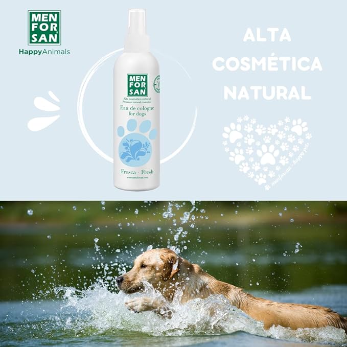 MENFORSAN Eau de Cologne Fresh for dogs 100% Natural, Vegan-Friendly, Alcohol Free
