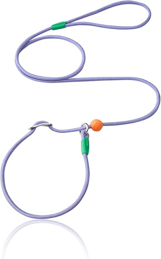 Slip Lead Dog Leash, Adjustable Slip Lead with Aviation Aluminum Anti-Choking Stopper, Lightweight Pet Training Lead