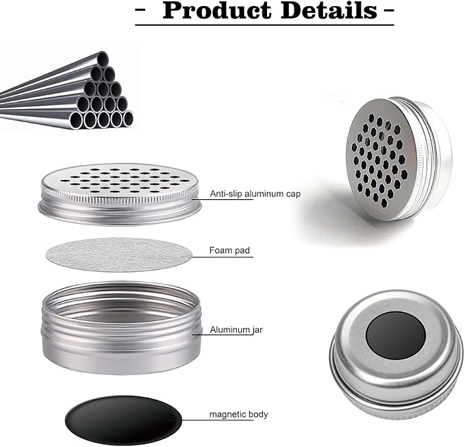 12 Pack Dog Scent Work Tins Training Kit Nose Work Magnetic Dots Scent Work Containers for Dogs Training Metal Box Smell Aluminum Cans with Lids (12pack)