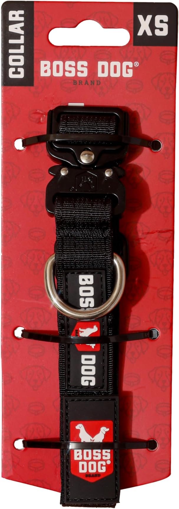 Boss Dog Tactical Collar, Black, X-Small