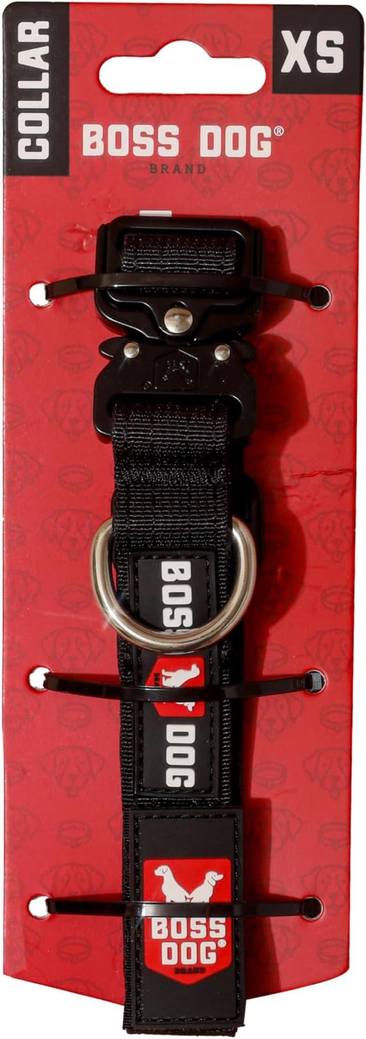 Boss Dog Tactical Collar, Black, X-Small