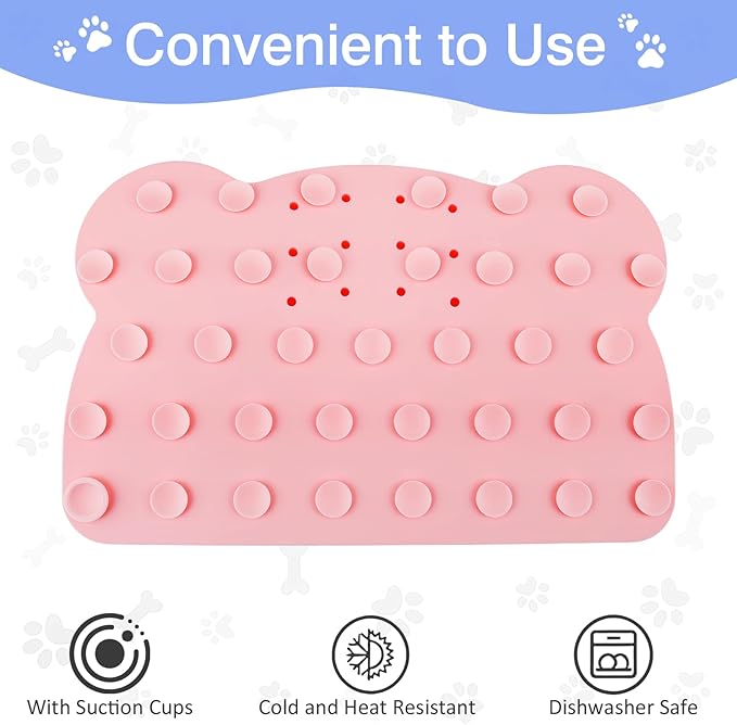 Dog Slow Feeder Bowl, 15 * 9.7inchs Unsinkable Slow Feeder Dog Bowls, Food Safe Silicone Slow Feed Dog Bowl, Fun Design Easy Clean Slow Feeder for Small Breed & Large Breed Dogs