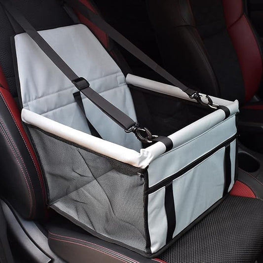 Pet Car Booster Seat Dog Car Seat Travel Carrier Cage Vehicles Upgrade Deluxe Washable Portable Breathable Folding Soft Washable Travel Bags for Dogs Cats or Other Small Pet