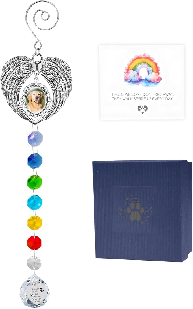 Pet Memorial Gifts for Dogs, Pet Memorial Suncatcher for Loss of Dog Cats Passing Away Remembrance Bereavement Gifts