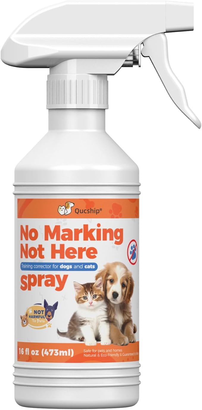 Qucship 16oz Effective Dog Stay Away Spray for Training – Psafe Pet Training Aid to Stop Inappropriate Peeing - Stop Dog Urinating in House with No More Peeing in House