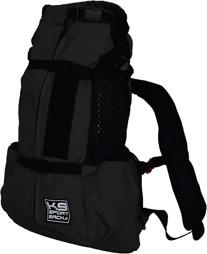 K9 Sport Sack Air 2 - Medium, Jet Black - Ideal for Dogs with 17-19” Back Length - Durable, Breathable Backpack-Style Carrier - Perfect for Walks, Short Hikes & Public Transportation