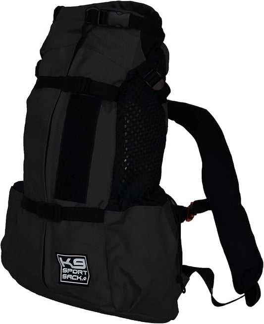 K9 Sport Sack Air 2 - Medium, Jet Black - Ideal for Dogs with 17-19” Back Length - Durable, Breathable Backpack-Style Carrier - Perfect for Walks, Short Hikes & Public Transportation