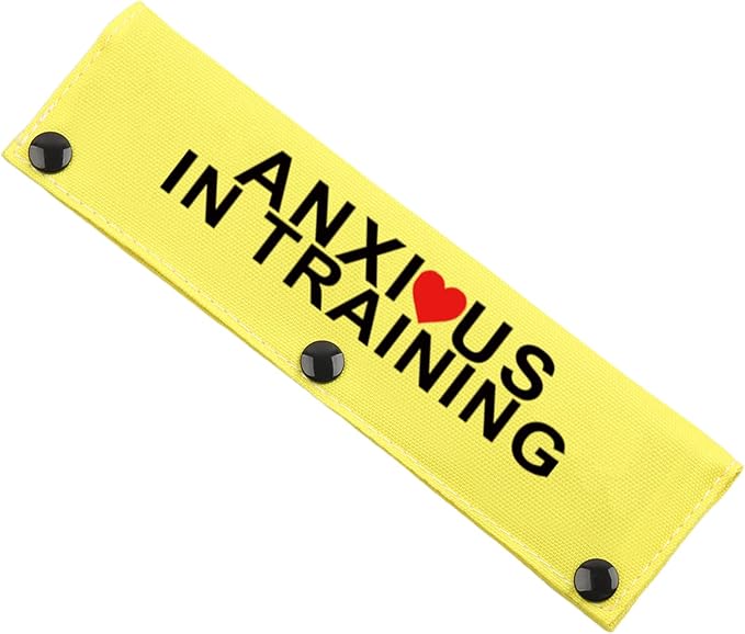 JXGZSO in Training Nervous Anxious Dog Leash Sleeve Dot Not Pet Working Dog Leash Sleeve Service Dog Leash Wrap (Anxious in Train DLS)