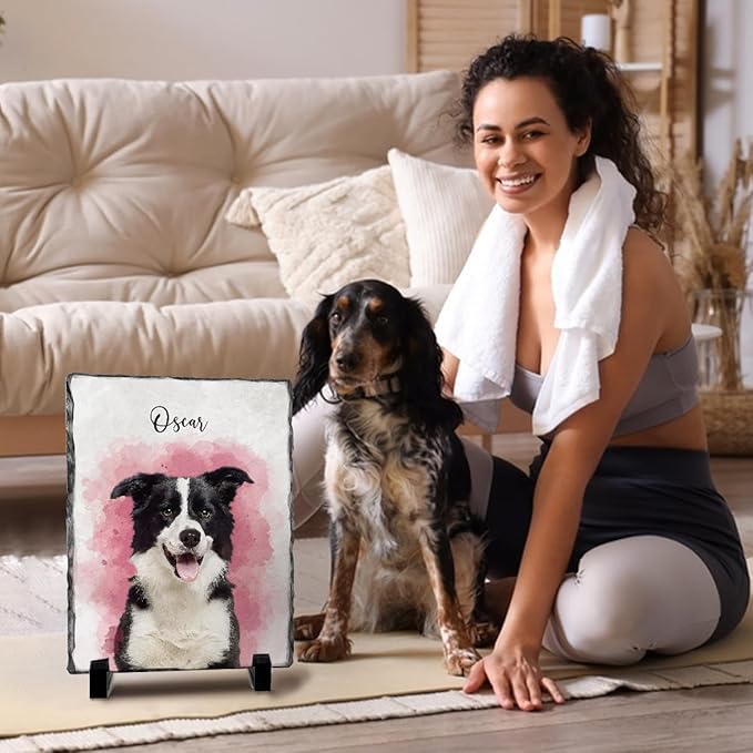 Pet Portrait from Your Photos, Dog Memorial Gifts for Loss of Dog, Personalized Present Idea Birthday, Pet Memorial Sympathy, Gift for Women/Men, Cat & Dog Portrait, Classic Watercolor