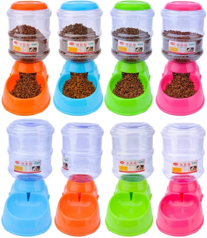 Pet Water and Food Bowl Automatic Feeder Running Water 3.5l Capacity -Skid Pad for Easy Feeding