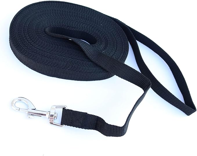 Dog Leash Puppy Obedience Recall Training Agility Lead 30ft, Great for Play, Camping, or Backyard