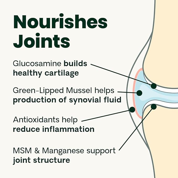 VetriScience Extra Strength Healthy Hip & Joint Chews, GlycoFlex Glucosamine and Green-Lipped Mussel Joint Support Supplement for Dogs, Promote Mobility & Soothe Joint Discomfort, Chicken, 60 Count