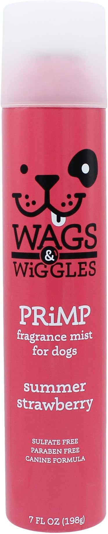 Wags & Wiggles Fragrance Mist for Dogs, Summer Strawberry Scent - Dog Grooming Waterless Spray - Easy and Convenient Way To Freshen Your Pet Without A Bath, 7 Fl Oz