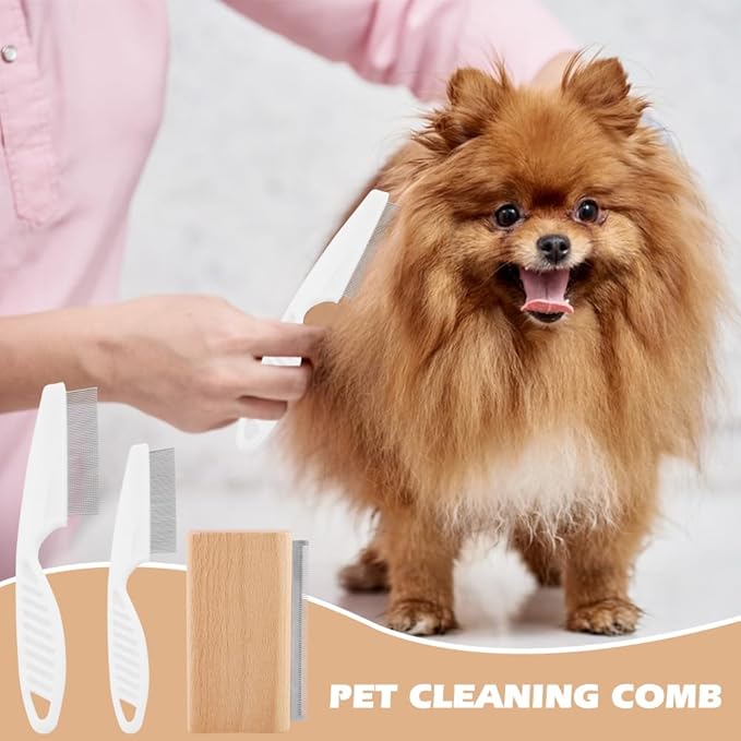 3pcs/pack Dog Brush for Shedding, Cat Brushes/Dog Brush Pet Hair Removal Tool with 2 Dematting Combs for Dogs, Cats, Horses, Painlessly Remove Grooming Supplies for Short & Long Hair, Fur & Dirt