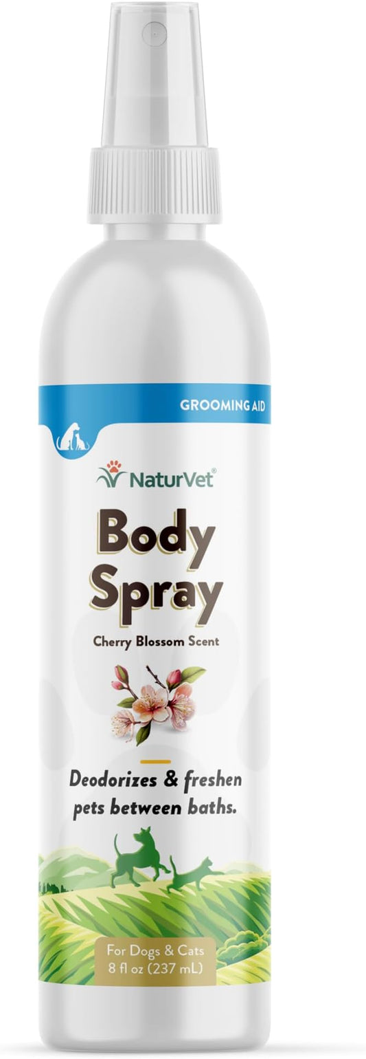 NaturVet Body Spray with Cherry Blossom Scent for Dogs & Cats 8 oz