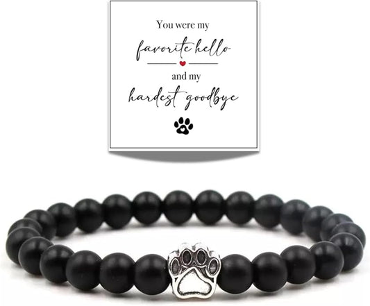 LINGYUAN Pet Memorial Gifts for Dogs Cats, Pet Memorial Bracelet, Remembrance Pet Loss Sympathy Gift for Cat Dog Lovers, Bereavement Gifts for Loss of Pet