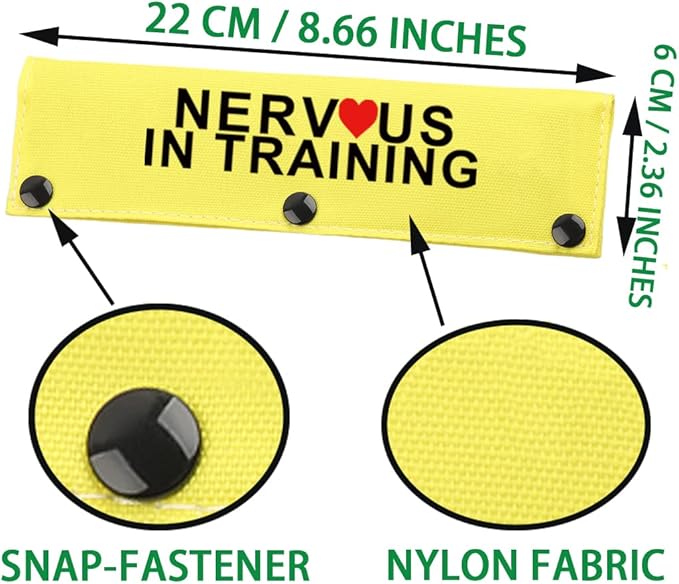 JXGZSO in Training Nervous Anxious Dog Leash Sleeve Dot Not Pet Working Dog Leash Sleeve Service Dog Leash Wrap (Nervous in Train DLS)