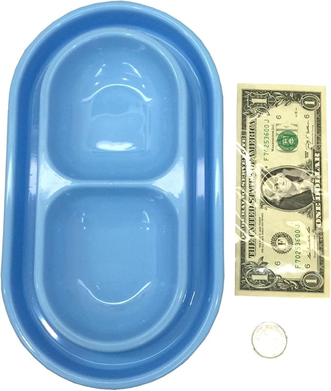 Cat Kitten Dish Dog Puppy Feeder Pet Bowl 3 Colors New Light Blue