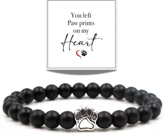 LINGYUAN Pet Memorial Gifts for Dogs Cats, Pet Memorial Bracelet, Remembrance Pet Loss Sympathy Gift for Cat Dog Lovers, Bereavement Gifts for Loss of Pet