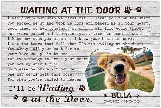 P80713 Funny Dog Memorial Poster Gifts with Personalized Sayings for Dog Lovers - Wall Art Decor, Custom Landscapes
