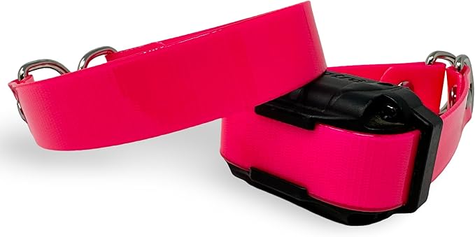 SparkDog Collars 1” Quick Adjust E-Collar Replacement Strap – Quick-Adjust, Waterproof & Durable – Fits Dogtra & Most Brands – Made in USA for Working Dogs, Hunters & Pet Owners (Pink, High Flex)