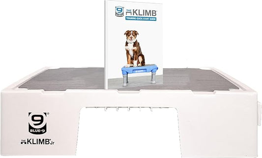 Blue-9 KLIMB Jr. Professionally Designed Dog Training Platform and DIY Guide for Behavior Basics, Made in The USA, White