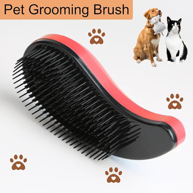 Puppy Brush, Soft Dog Brush for Grooming, Puppy Hair Remover Brush Comb, Grooming Tool for Poodles,Teddy, Yorkies, Maltese, Shih Tzu, Chihuahua, Orange