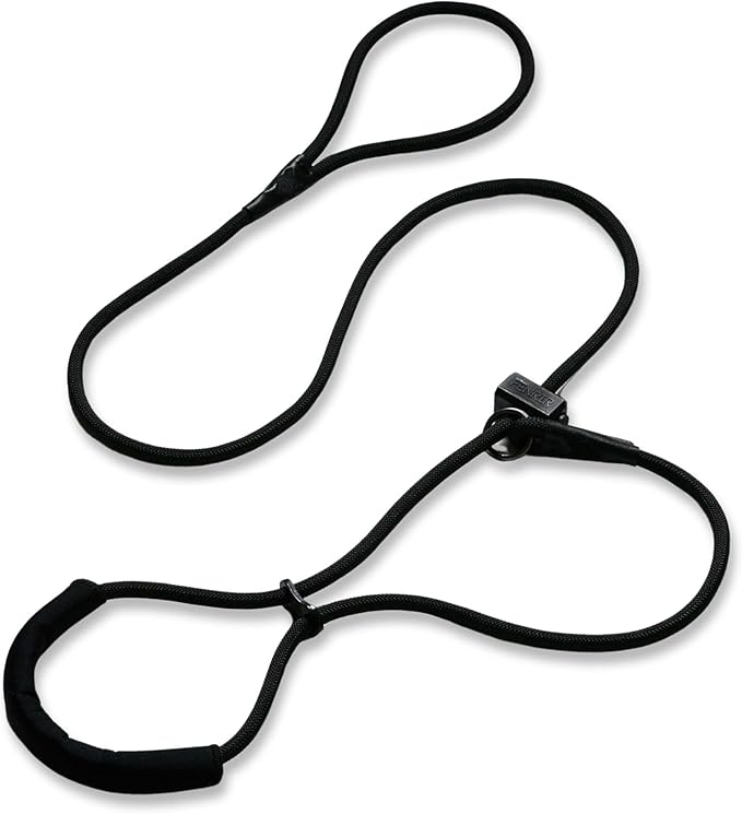 Fenrir Figure of 8 Dog Leash Stops Pulling for Medium/Large Dogs Comfortable Padded Nose Support, Spring Loaded Stopper 75 Inches