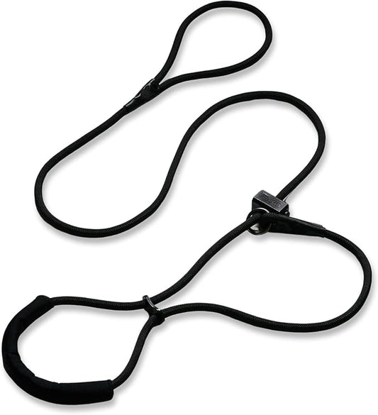 Fenrir Figure of 8 Dog Leash Stops Pulling for Medium/Large Dogs Comfortable Padded Nose Support, Spring Loaded Stopper 75 Inches