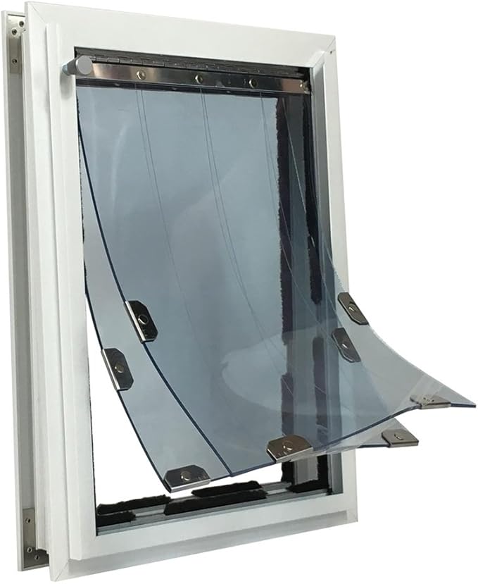 Security Boss MaxSeal PRO Pet Door for Doors - 11" x 25" - Dual Flap
