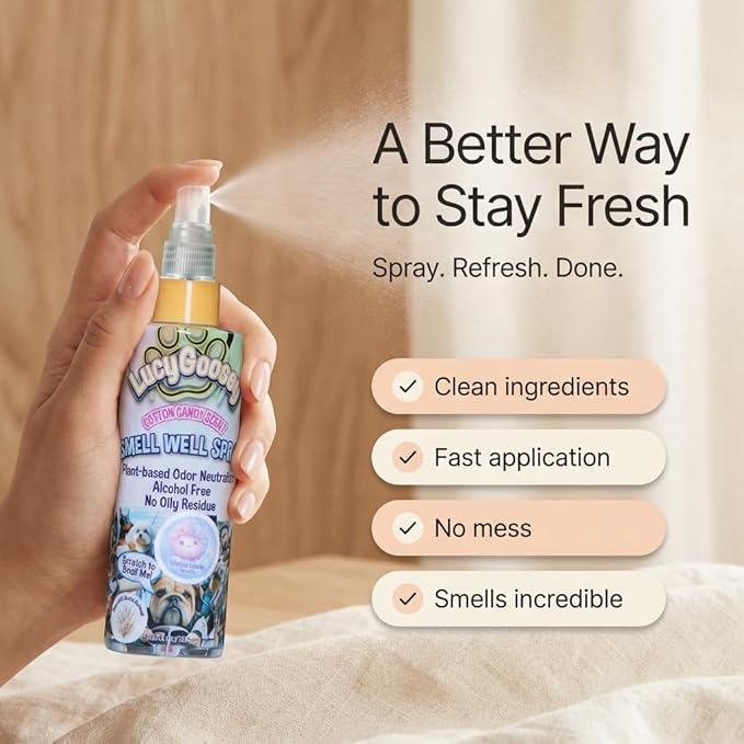 Dog Deodorizing Spray – Natural Grooming Mist for Dogs – Long-Lasting Fresh Scents – Alcohol-Free, Moisturizing, Detangling – Smell-Good Coat Spray