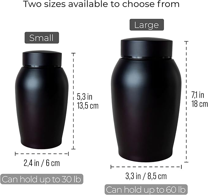 Personalized Cremation Keepsake Pet Ashes Urn Waterproof with Airtight Closure Customized Text Engraving Vase Container Memorial Dog Cat Funeral Decorative (Forever with us)