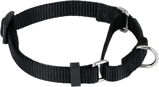 Hyhug Martingale Collar for Dogs Small Black |Escape - Proof Heavy Duty Nylon Durable No Buckle, Ideal for Training & Daily Walks