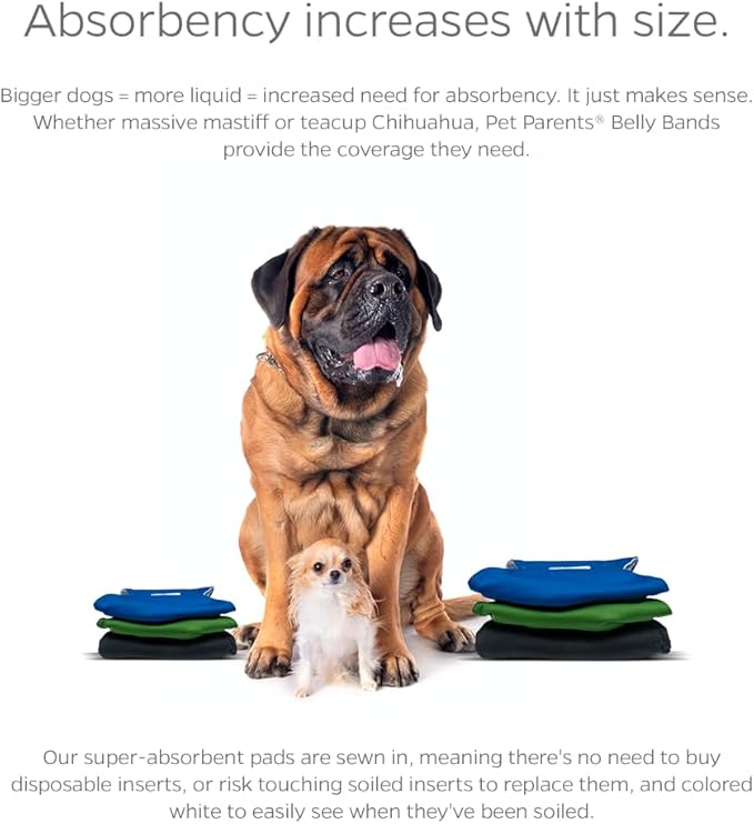 Pet Parents® Washable Belly Bands for Male Dogs (3pack) + Extendrs® of Durable Dog Diapers Male, Premium Male Dog Diapers & Dog Wraps (Small, Gentlemen)
